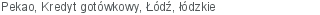 Pekao Kredyt gotówkowy Łódź łódzkie